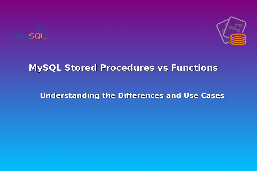 MySQL Stored Procedures vs Functions – Key Differences and Use Cases Explained. A guide comparing MySQL stored procedures and functions, covering performance, usage scenarios, and benefits for database optimization.