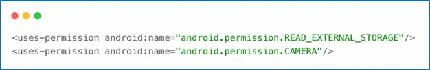 Updating Android permissions for camera and gallery access