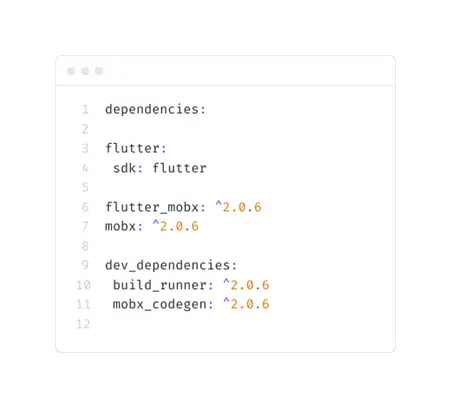 Code example for MobX implementation in Flutter for toggling between light and dark mode