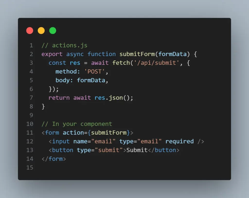Example of a React Server Component that fetches and renders a product list on the server