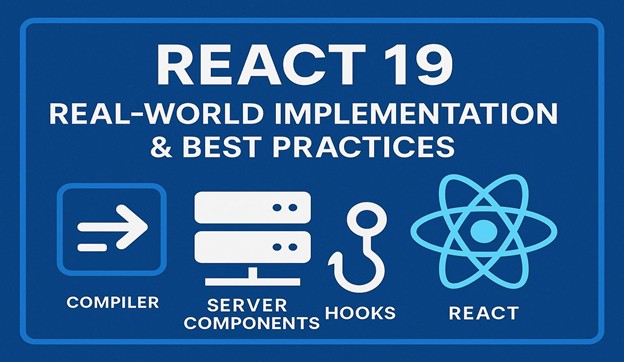 Hero image with React logo and version 19