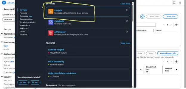 Python code editor in AWS Lambda for user verification logic