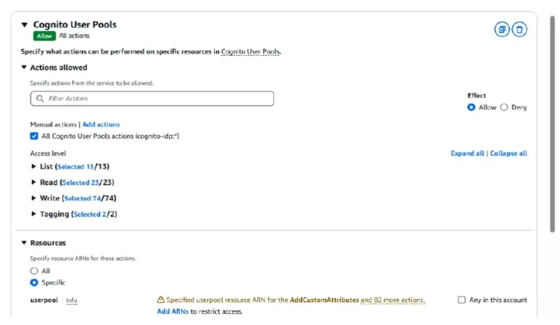 Logout confirmation response from AWS Cognito